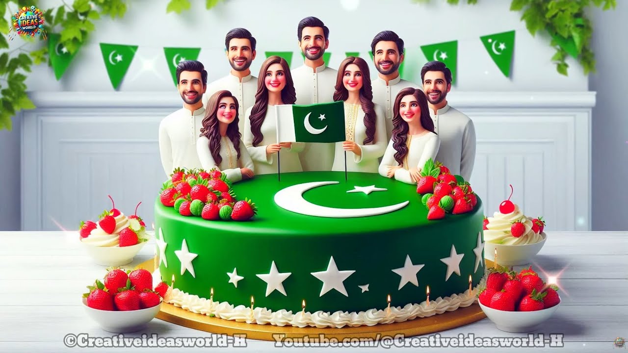 🔴14 August Pakistani Flag Cake by pak cake ideas 