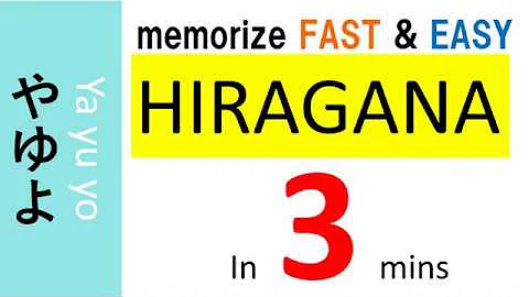 memorize HIRAGANA Fast & Easy - ya yu yo