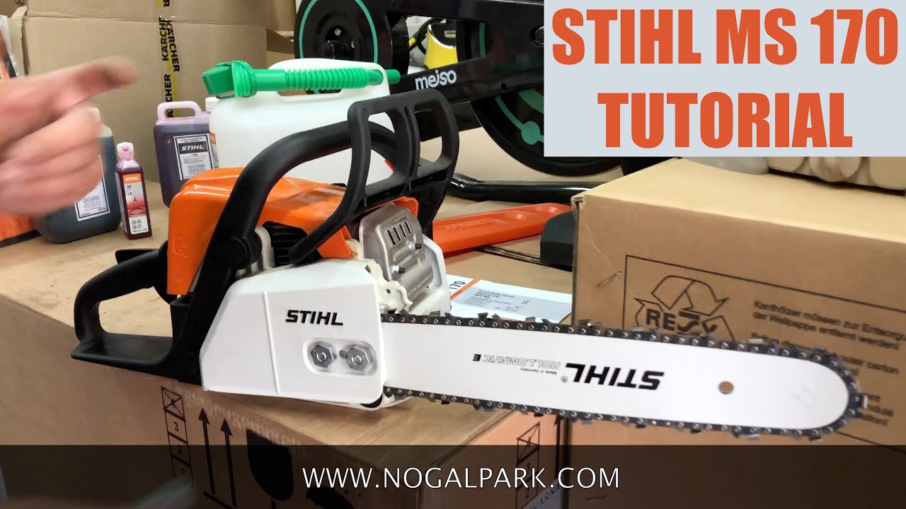 MOTOSIERRA STIHL MS 170 TUTORIAL, UNBOXING Y REVIEW TE ENSEÑAMOS COMO  ARRANCARLA Y CUIDARLA 