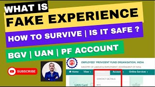 What is fake experience ? Is it safe to get job ?