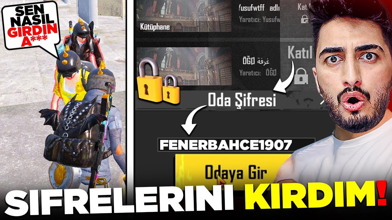 ODALARIN ŞİFRESİNİ KIRIP TROLLEDİM! 😂 (TEHDİT ETTİLER!) | PUBG Mobile