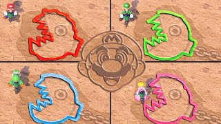 Мульт Mario Party Superstars Minigames Mario Vs Peach Vs Yoshi Vs Luigi Master Difficulty