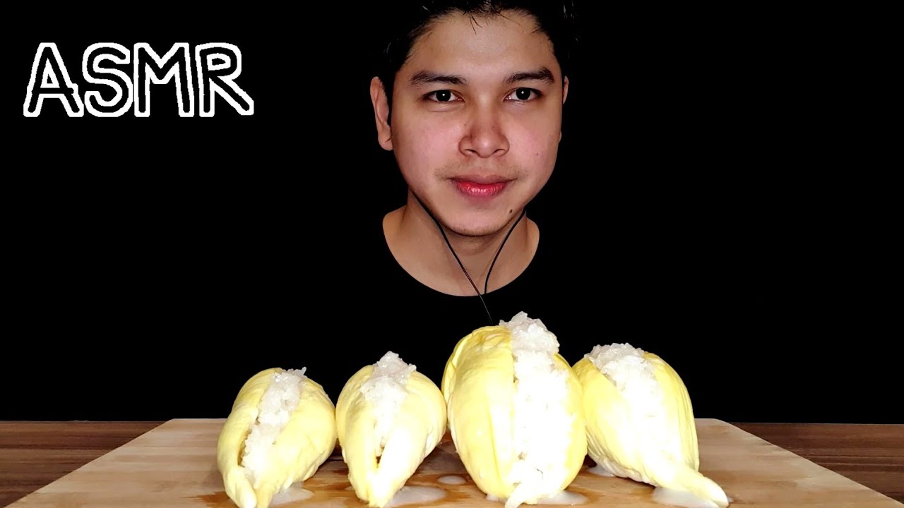 ASMR - SWEET STICKY RICE WITH DURIAN ( EATING SOUNDS ) | Z.Skin