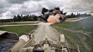 GoPro POV Tank Cam Footage Of US Military Assault Breacher Vehicle In IED/MINE Clearing Action