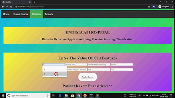 Python Machine Learning Flask Application Final Year Project Breast Cancer Diabetes malaria