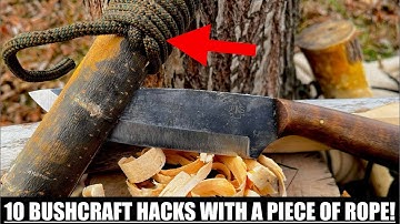 10 Bushcraft Hacks with a Piece of Rope in Your Pocket!