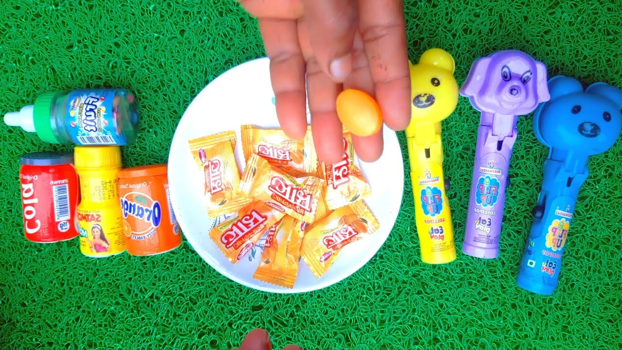 wow 2 minutes watch the Yellow Mango Flavour Candy make juice।। Candies ...