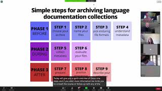 Workshop 3 | Relating the past, present & future: archiving language collections