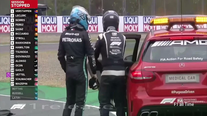 F1 2021 Bottas and Russell crash Emilia Romagna GP #F1release#  4k