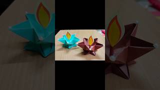 2/10🤩 Diwali decoration ideas / DIY Paper Diya🪔 #diy #craft #diwali #papercraft DIY beautiful diya