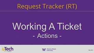 Working A Ticket