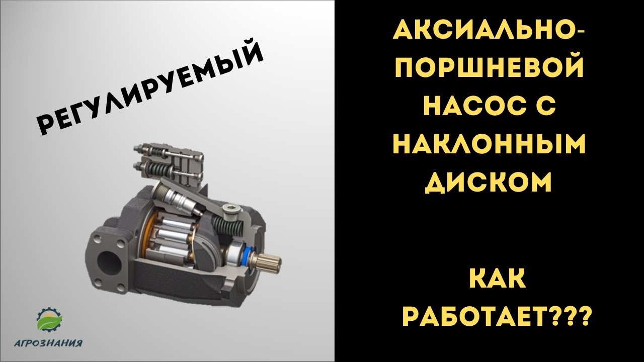 АКСИАЛЬНО - ПОРШНЕВОЙ НАСОС / Как работает? - YouTube