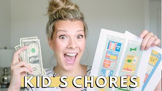 KIDS CHORES | Easy Age Appropriate Chore Ideas for 2, 3, 4 and 5 Year Old's | Kid's Chore Routine
