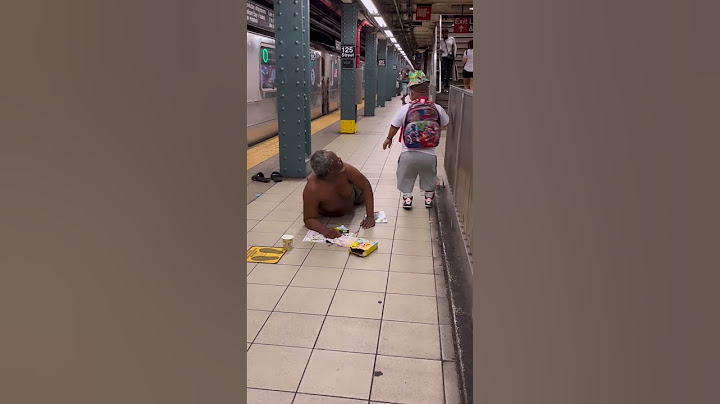 A kid step on a homeless man by accident!
