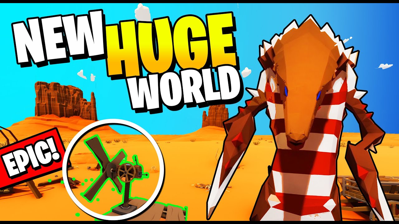 NEW HUGE WORLD! Open World Exploration - Desert Skies New World Update