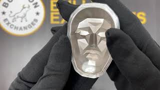 2022 South Korea 2 oz Silver Persona Mask Stacker Light Antique 