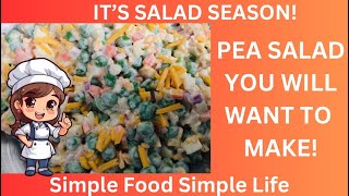PEA SALAD YOU WILL WANT TO MAKE - EASY - QUICK -  FRUGAL  FOR 1 OR A CROWD #saladrecipe