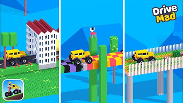 DRIVE MAD KIDS FANCADE 1 TO 15 LEVEL ACHIEVE GAMEPLAY || GAMING CUBE