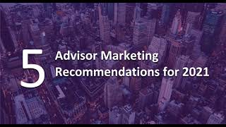 5 Recommendations to Supercharge your Advisor Marketing