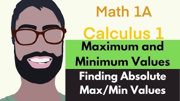 4.1 Maximum and Minimum Values | Video 4 - Finding Absolute Maxima and Minima || Calculus 1