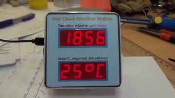 Arduino leonardo micro, ESP8266 clock,weather station