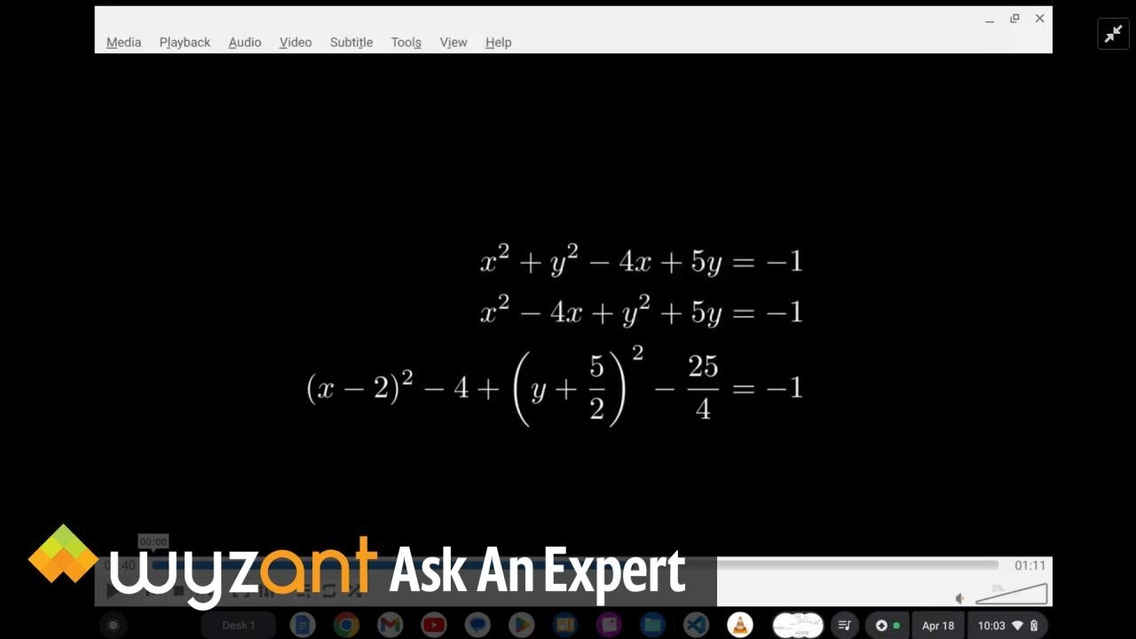 Finding the center and radius of a circle given its equation - YouTube