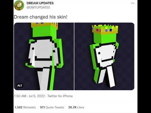 Dream Skin Changed and Now Wearing Technoblade's Crown (For