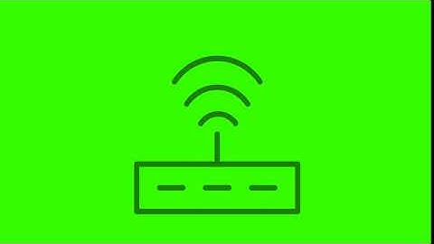 Animated Internet Signals Icon on Green Screen