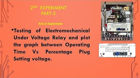 Over & Under Voltage Relay Experiment Part-2 (Electromechanical Relay-VDG13AF)