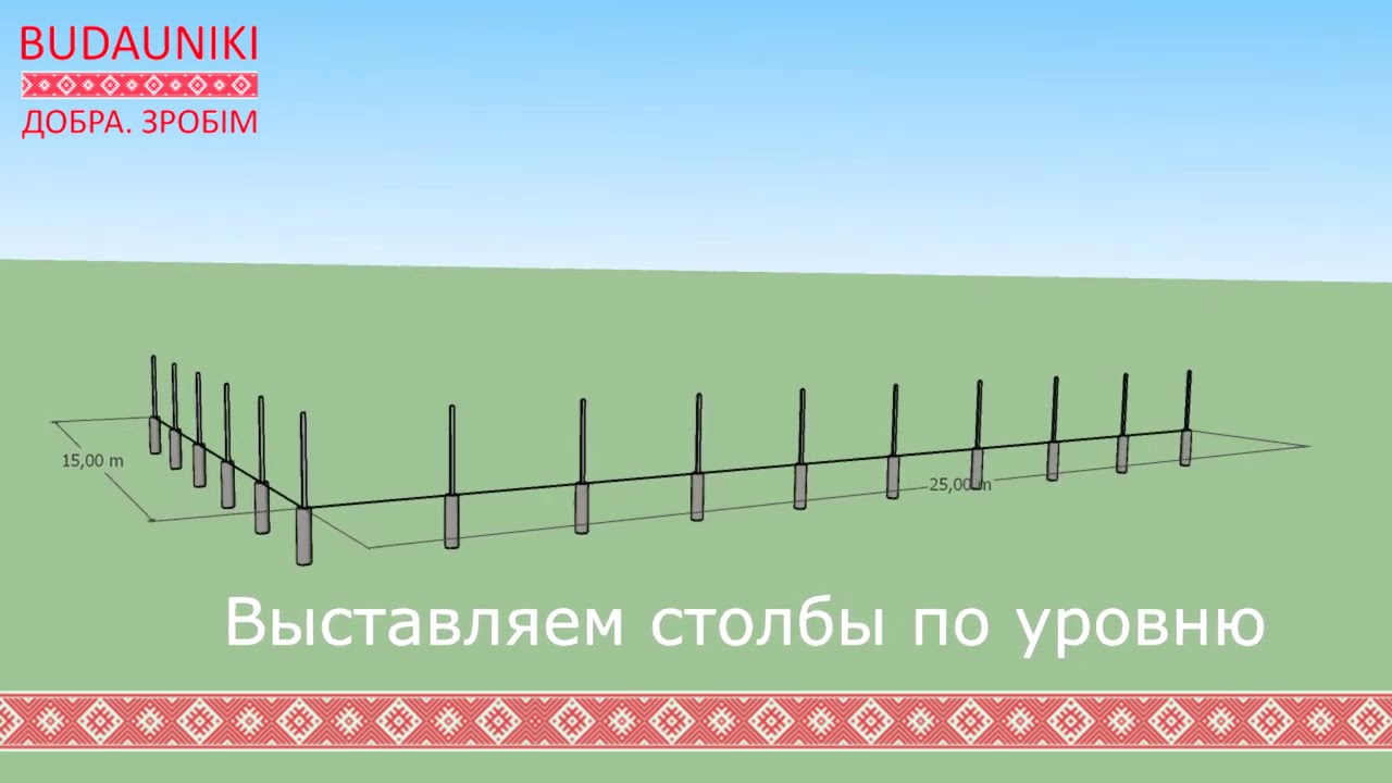 Забор из металлопрофиля под ключ от БудауникиБай - YouTube