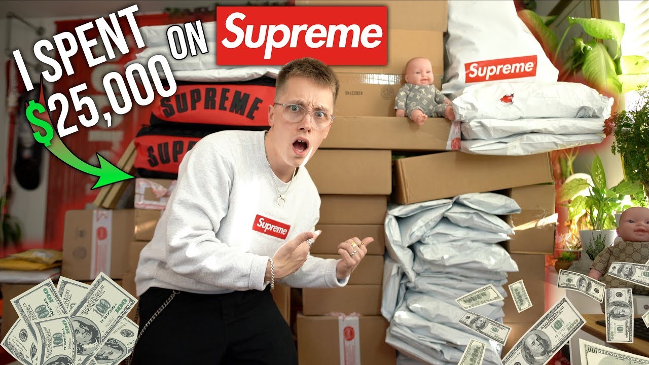 Парень-неудачник потратил 25 000 долларов на Supreme в честь 25-летия бренда (Часть 1) НЕ КЛИКБЕЙТ!
