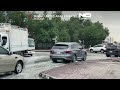 Flooded streets in Sharjah after heavy rain hits the United Arab Emirates