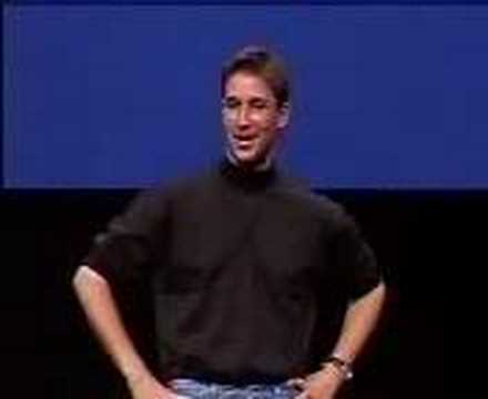 Macworld NY 1999-Noah Wyle imitating Steve Jobs