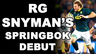 RG Snyman's Springbok Debut
