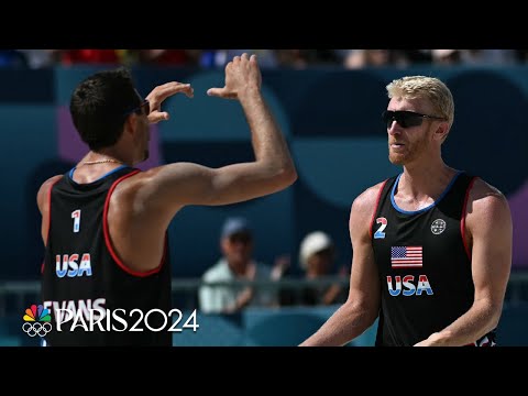 Team USA steamrolls France in Budinger, Evans' Olympic debut in beach volleyball | Paris Olympics