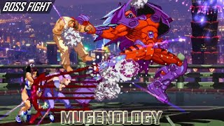 Spider-Man (AvX), Ryu (CvS), Mai (CvS2), Awakened Morrigan vs Onslaught - Boss Fight - MUGEN