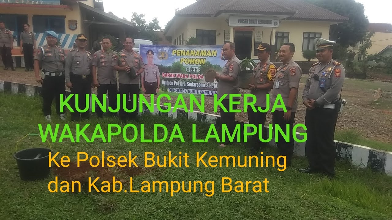 Kunjungan Wakapolda Lampung ke Polsek bukit kemuning dan Kab.Lambar
