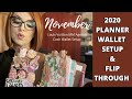 2020 PLANNER WALLET SETUP & FLIP THROUGH FOR NOVEMBER | LOUIS VUITTON MM AGENDA CASH WALLET SETUP