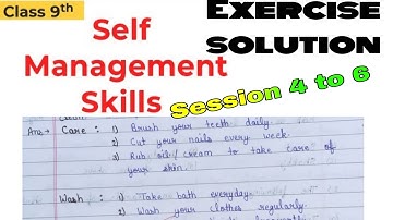 Class 9th (Employability Skills) Unit 2 Self Management Skills. Session 4 to 6.@Kumkumdagar