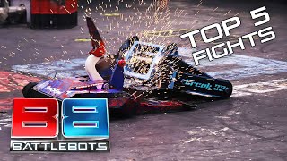 Top 5 Fights From Battlebots World Championship Vii | Riptide, Minotaur, Fusion & More