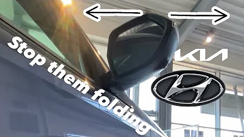How to stop door mirrors folding in on Hyundai or Kia #doormirror #folding #hyundai #kia