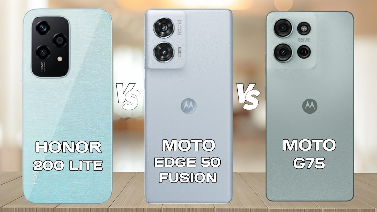 Honor 200 Lite Vs Moto Edge 50 Fusion Vs Moto G75