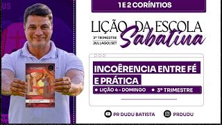 ADULT Sabbath School Lesson, Sunday 07/19/2026 Incoherence between faith and practice with Past...