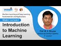 Lec 1: Introduction to Machine Learning