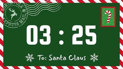 10 Minute Timer | With Playful Holiday Music & Alarm Bell | Letter to Santa Theme 🌲🎅