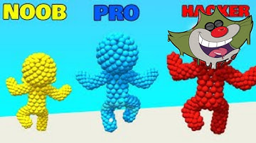 NOOB Pro Vs hacker / OGGY and Jack gameplay / in Pixel Rush perfect Run