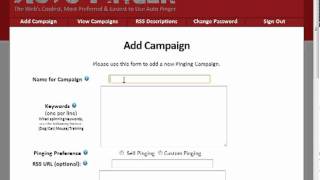PingAutomatic.com: Campaign Name