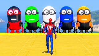 GTA 5 Red Spiderman VS Red/Green Minion! 💥 Ragdolls & Epic Fails 😂 #29