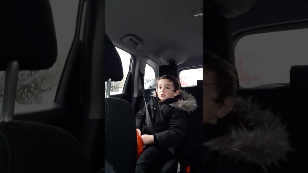 4 year old enjoying car ride
