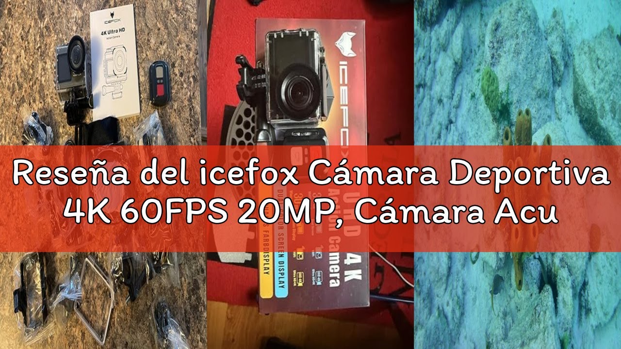 Reseña del icefox Cámara Deportiva 4K 60FPS 20MP, Cámara Acuática Sumergible con EIS, Zoom 5X, Contr